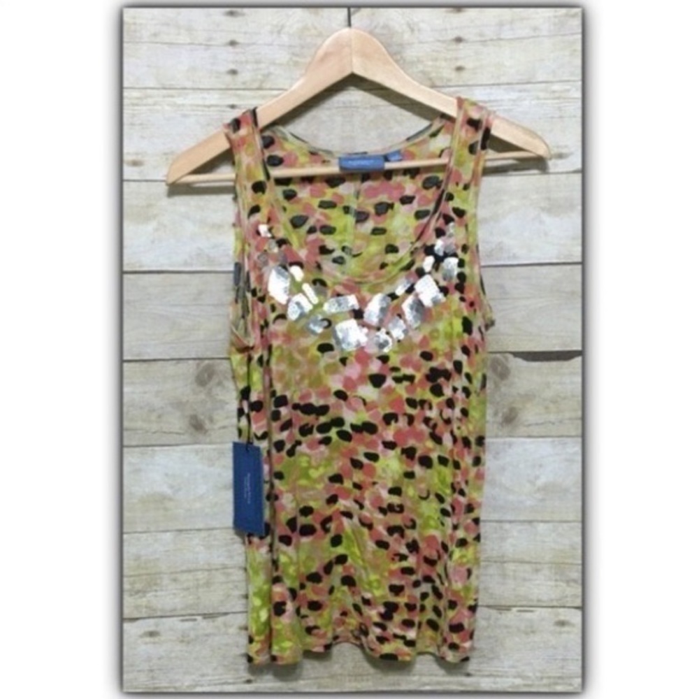 Simply Vera Vera Wang sequin trim tank petite XS